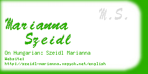 marianna szeidl business card